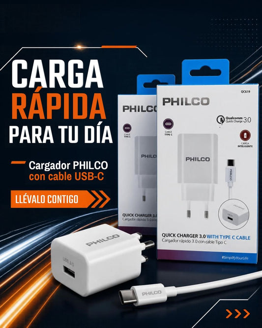 Cargador tipo-c Philco